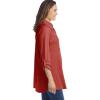 Woman Within Plus Size Button-Front Embroidered Tunic(Red Ochre Embroidery)