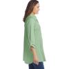 Woman Within Plus Size Button-Front Embroidered Tunic(Sage Embroidery)