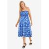 Woman Within Plus Size Convertible Dress to Skirt(Royal Navy Tie Dye)