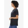 Woman Within Plus Size Cuffed Americana Print Tee(Black Butterfly Star)