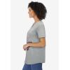 Woman Within Plus Size Cuffed Americana Print Tee(Heather Grey Americana Butterfly)