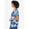 Woman Within Plus Size Cuffed Americana Print Tee(Navy Tie-dye)
