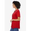 Woman Within Plus Size Cuffed Americana Print Tee(Vivid Red Butterfly Star)