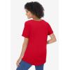 Woman Within Plus Size Cuffed Americana Print Tee(Vivid Red Butterfly Star)