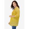 Woman Within Plus Size Embroidered Pintuck Tunic(Primrose Yellow Eyelet Embroidery)