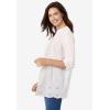 Woman Within Plus Size Embroidered Pintuck Tunic(White Eyelet Embroidery)