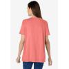 Woman Within Plus Size Lace-Trim Pintucked Tunic(Sweet Coral)