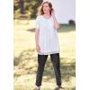 Woman Within Plus Size Lace-Trim Pintucked Tunic(Waterfall)