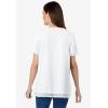 Woman Within Plus Size Lace-Trim Pintucked Tunic(White)
