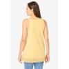 Woman Within Plus Size Lace-Trim V-Neck Tank(Banana)
