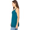 Woman Within Plus Size Lace-Trim V-Neck Tank(Deep Teal)