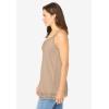 Woman Within Plus Size Lace-Trim V-Neck Tank(New Khaki)