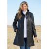 Woman Within Plus Size Leather Swing Coat(Chocolate)