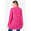 Woman Within Plus Size Long-Sleeve Polo Shirt(Raspberry Sorbet)