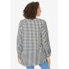 Woman Within Plus Size Perfect Pintuck Tunic(Black Gingham)
