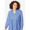 Woman Within Plus Size Perfect Pintuck Tunic(French Blue)