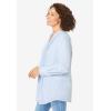 Woman Within Plus Size Perfect Pintuck Tunic(French Blue Stripe)