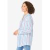 Woman Within Plus Size Perfect Pintuck Tunic(Multi Stripe)