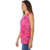 Woman Within Plus Size Perfect Printed Scoopneck Tank(Peony Petal Paisley)