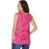 Woman Within Plus Size Perfect Printed Scoopneck Tank(Peony Petal Paisley)