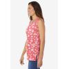 Woman Within Plus Size Perfect Printed Scoopneck Tank(Sweet Coral Butterfly Ditsy)