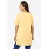 Woman Within Plus Size Perfect Short-Sleeve Boatneck Tunic(Banana)
