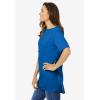 Woman Within Plus Size Perfect Short-Sleeve Boatneck Tunic(Bright Cobalt)