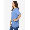 Woman Within Plus Size Perfect Short-Sleeve Boatneck Tunic(French Blue)