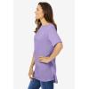 Woman Within Plus Size Perfect Short-Sleeve Boatneck Tunic(Soft Iris)