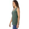 Woman Within Plus Size Perfect Sleeveless Shirred V-Neck Tunic(Pine)