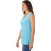 Woman Within Plus Size Perfect Sleeveless Shirred V-Neck Tunic(Seamist Blue)