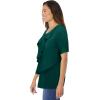 Woman Within Plus Size Ruffle Tee(Emerald Green)