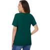 Woman Within Plus Size Ruffle Tee(Emerald Green)
