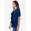 Woman Within Plus Size Ruffle Tee(Evening Blue)
