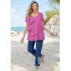 Woman Within Plus Size Ruffle Tee(Evening Blue)