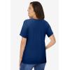 Woman Within Plus Size Ruffle Tee(Evening Blue)