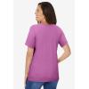Woman Within Plus Size Ruffle Tee(Pretty Orchid)