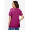 Woman Within Plus Size Ruffle Tee(Raspberry)
