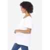Woman Within Plus Size Ruffle Tee(White)