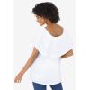 Woman Within Plus Size Ruffle Tee(White)