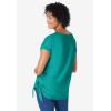 Woman Within Plus Size Side Tie Knit Tee(Waterfall)