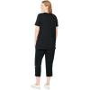 Woman Within Plus Size Starfish Tee and Capri Set(Black Starfish)