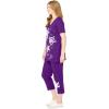 Woman Within Plus Size Starfish Tee and Capri Set(Radiant Purple Starfish)