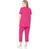 Woman Within Plus Size Starfish Tee and Capri Set(Raspberry Sorbet Starfish)