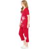 Woman Within Plus Size Starfish Tee and Capri Set(Vivid Red Starfish)