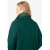 Woman Within Plus Size Twill Hooded Stadium Jacket(Emerald Green)