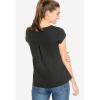 ellos Plus Size Trapeze Knit Tee(Black)
