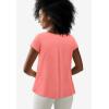 ellos Plus Size Trapeze Knit Tee(Sweet Coral)