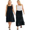 Woman Within Plus Size Convertible Dress to Skirt(Black)