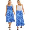 Woman Within Plus Size Convertible Dress to Skirt(Royal Navy Tie Dye)
